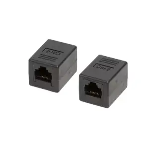Keystone module LOGILINK NP0034, flat RJ-45 to RJ-45, black, pack of 2
