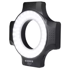 Gredzenveida gaisma Kaiser Fototechnik R60 LED, 5600 K, Ø15 cm, melna