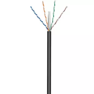 Tīkla kabelis Microconnect KAB023-100 U/UTP Cat6 100 m Melns