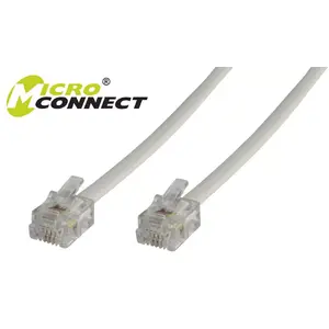 Telephone cable Microconnect MPK102 RJ12 RJ12 2 m White