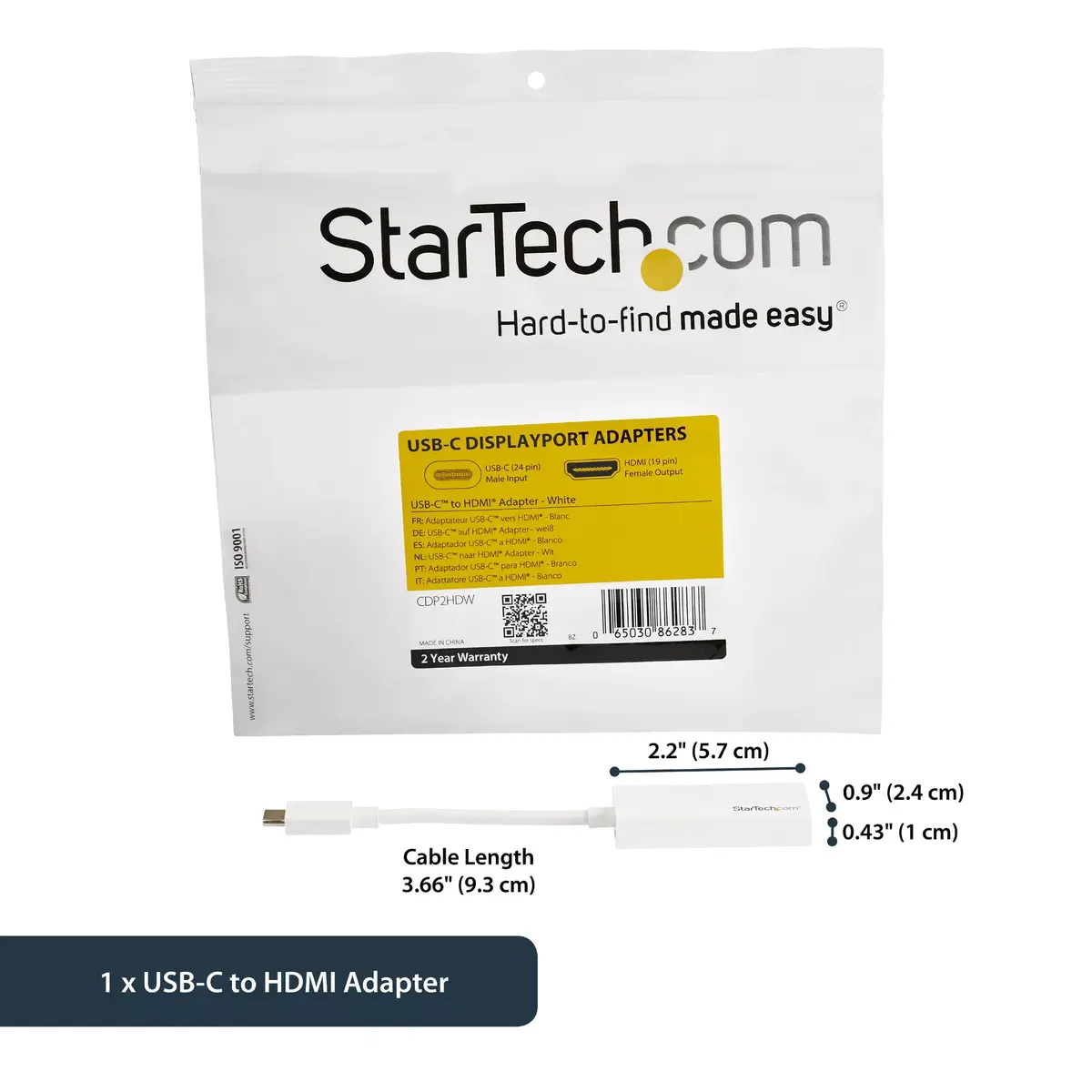 Адаптер USB-C на HDMI StarTech.com CDP2HDW Photo 8