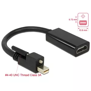 Адаптер видеокабеля DeLOCK 62640 Mini DisplayPort на HDMI 0.25м черный