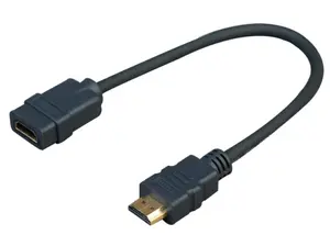 VivoLink Pro HDMI Male to Female Cable HDMI 2.0 4K 0.2m Black PROHDMIADAPHDMIF
