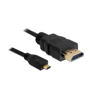 HDMI kabelis DeLOCK 4043619826643 2m Type A uz Type D melns