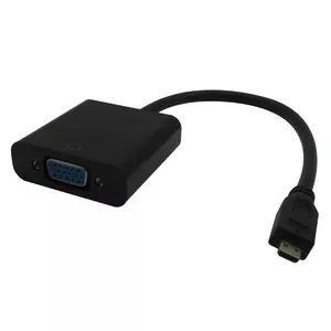 Адаптер-кабель MicroConnect HDMI Type D (Micro) — VGA (D-Sub) 0,25 м, чёрный