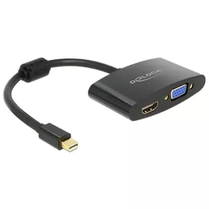 Адаптер видео кабеля DeLOCK 65553 Mini DisplayPort HDMI VGA 0.18м