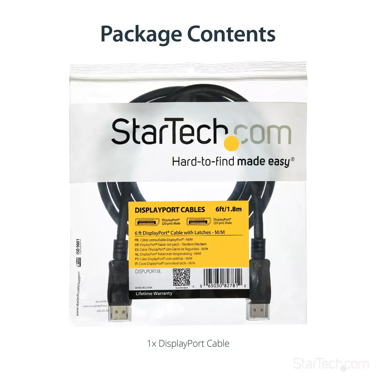 DisplayPort Cable StarTech DISPLPORT6L Photo 13