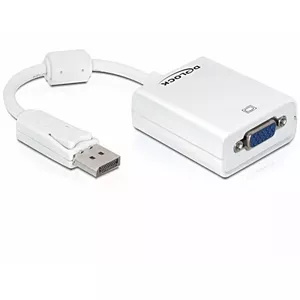 Video Cable Adapter DeLOCK 61766 0.125m VGA DisplayPort White
