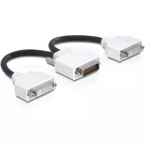 Video kabeļa adapteris DeLOCK 65281 DMS 2 x DVI 0.2 m Melns