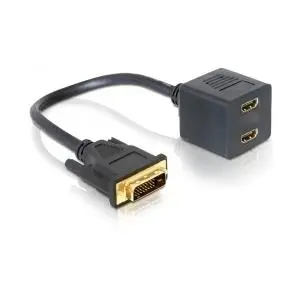 Adapteris DVI 25 male uz 2x