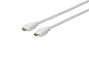VivoLink Pro HDMI Cable White 0.5m Ultra Flexible HDMI 2.0 Male to Male 4K Gold Plated
