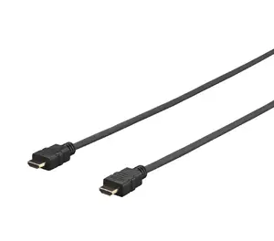 VivoLink PROHDMIS0.5 HDMI 2.0b Slim Cable 0.5 m 4K 60Hz 18Gb/s Male to Male Gold-Plated Contacts Black
