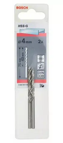 Vītņveida urbji Bosch Metal drill bit HSS-G DIN 338 Photo 2