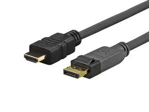 VivoLink PRODPHDMI0.5 video cable adapter 0.5 m DisplayPort male to HDMI male black supporting 1920x1080 resolution