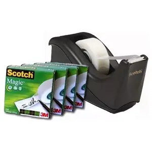 Līmlentes turētājs 3M Scotch C60 ar 4 Magic ruļļiem 33 m × 19 mm
