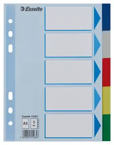 Esselte 15264 Blank tab index Blue Polypropylene