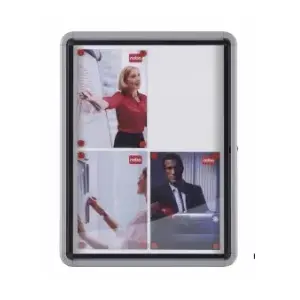External Glazed Case Magnetic 6xA4 NOBO — Wall-mounted display case, Width 732 mm, Height 792 mm, Depth 45 mm