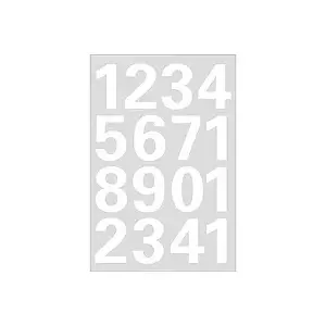 HERMA Numbers 25mm 0-9 weatherproof film white 1 sheet self-adhesive symbol