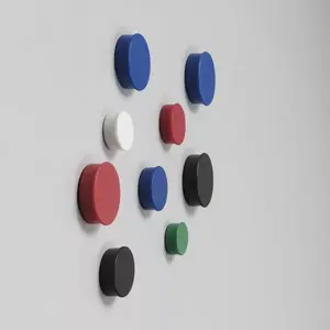 Nobo Magnetic Whiteboard Magnets 30mm Coloured Red 4 Pack