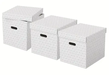 Esselte Home Storage Box Cube Pack of 3 Photo 3
