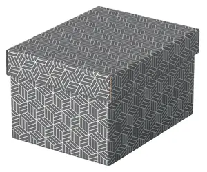 Esselte Home Small Storage and Gift Box Carton Grey Pack of 3