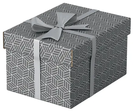Esselte Home Small Storage and Gift Box Grey 3 Pack Photo 2