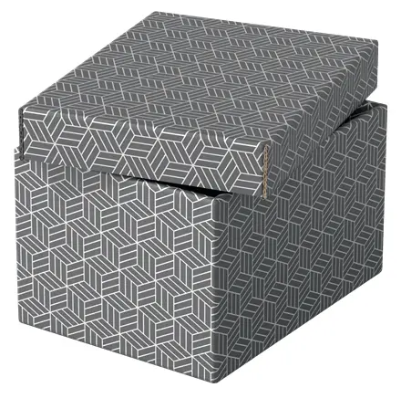 Esselte Home Small Storage and Gift Box Grey 3 Pack Photo 3