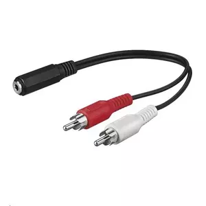 Microconnect AUDALH02 audio kabelis 0,2 m 2 x RCA 3.5mm Sarkans