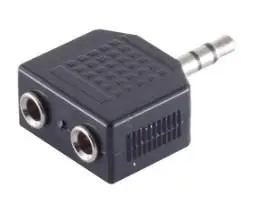 MicroConnect AUDALS 3.5mm Male to Dual 3.5mm Female Audio Cable Gender Changer Black