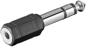 MicroConnect AUDANR Audio Adapter Male 6.3mm to Female 3.5mm Black