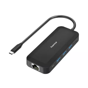 Hama 00300080 хаб-разветвитель USB Type-C 5000 Мбит/с Черный