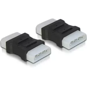 DeLOCK 65044 kabeļu spraudņu pāreja 4-pin Molex Melns