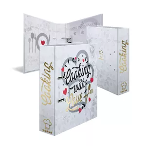 Ring Binder HERMA 19669 A4 D-ring Storage Gold Red White