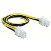 Power Cable DeLOCK 65604 Black Yellow 0.3 m