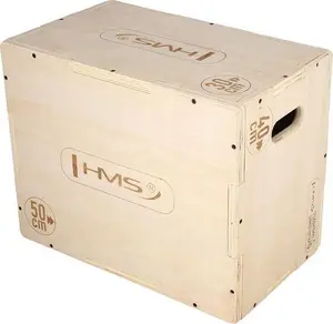Single plyometric box HMS Fitness DSC04 — wood, 50×40×30 cm
