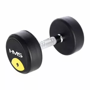 Гантель HMS HG PRO 9 — 9 кг резиновое покрытие для силовых упражнений