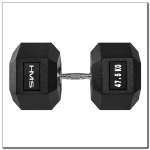 Fiksētā svara hanteles HMS Fitness HEX PRO 47.5 kg Melna Tērauds