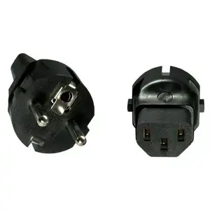 Strāvas adapteris MicroConnect PESC13AD — Type F uz C13, 230 V, melns