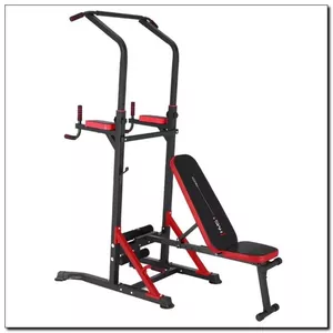 HMS Fitness PWL8324 Regulējams svarcelšanas treniņu sols Pielāgojama atzveltne Regulējams sēdeklis Sporta zāle Melns, Sarkans