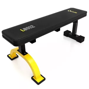 HMS Fitness L8012 Plakans svarcelšanas treniņu sols Sporta zāle, Mājas Melns, Dzeltens