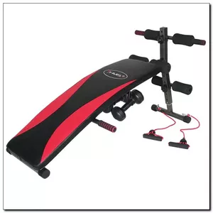 HMS Fitness L8355 Flat weight training bench Home Black, Red