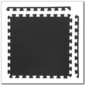 Fitnesa paklājs HMS Fitness MP12 Kvadrāts 61 x 61 mm Melns
