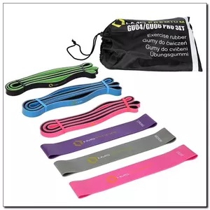 HMS Fitness GU04/GU06 Pro exercise band Latex Blue, Green, Grey, Pink, Purple