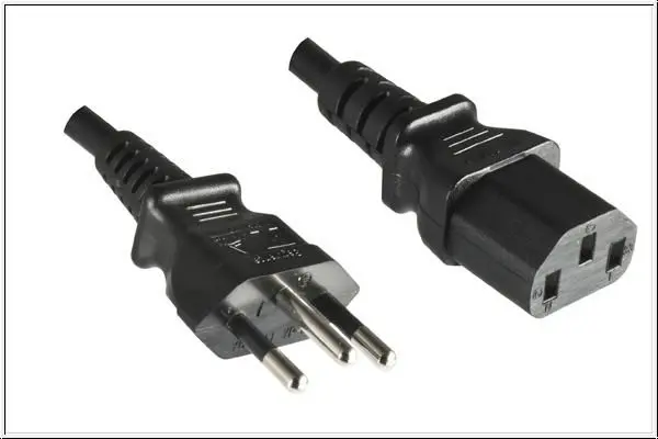 Microconnect PE010418BRAZIL Strāvas kabelis Melns 2