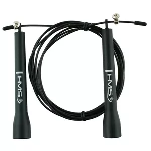 Hula rope HMS SK50 Black — adjustable jump rope, 280 cm length, PVC handles, steel cable