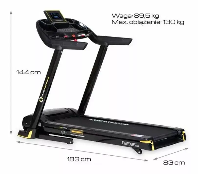 Treadmill HMS BE5856 — electric 1–18 km/h Photo 9