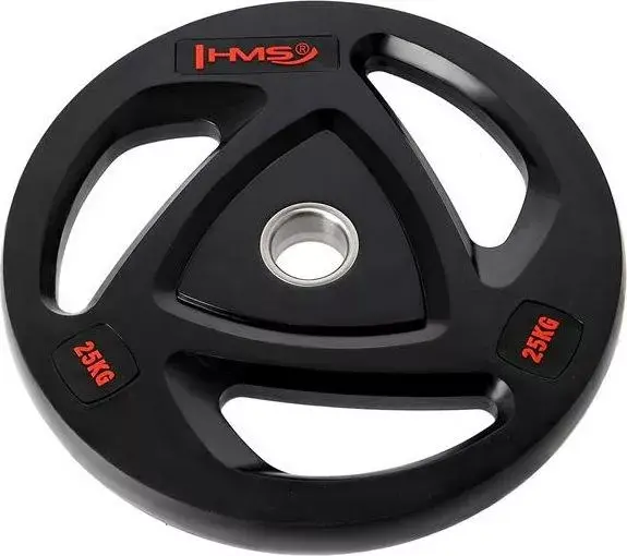 HMS TOX25 25 kg Rubber-Coated Olympic Plate Photo 2