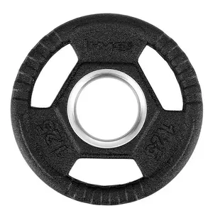 Olimpisks gumēts svara disks HMS TOH01 — 1,25 kg, Ø 16 cm, iekš. Ø 5,1 cm