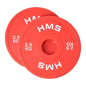 Блины для гантель HMS CBRS25 2,5 кг пара — сталь, совместимы со штангой/грифом Ø 5,1 см