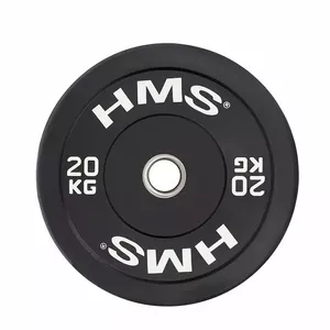 Svars HMS BBR20 20 kg melns – gumēta olimpiskā diska plāksne